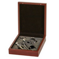 Rosewood Finish, 3-piece wine tool set (Laser engraved)